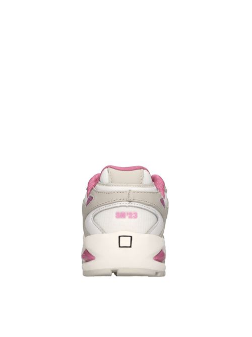 Sneakers in pelle e tessuto D.A.T.E. | SN23 NETBIANCO-FUXIA